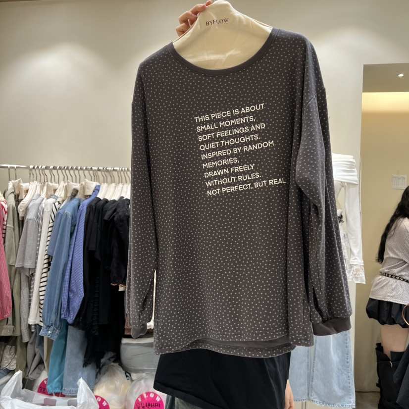 BY FLOW東大門代購女裝新品真品熱賣職業長袖T恤不含腰帶BY FLOW長袖T恤