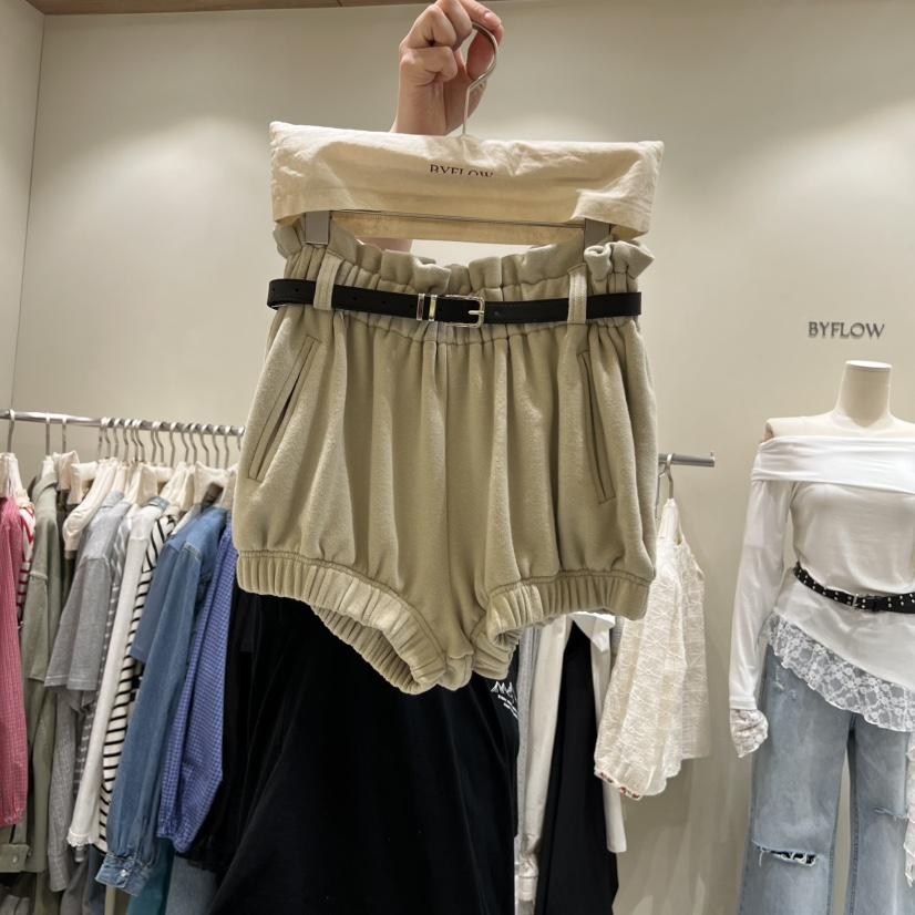 BY FLOW韓國直郵女裝新款26春夏職業真品人氣短褲含腰帶BY FLOW短褲