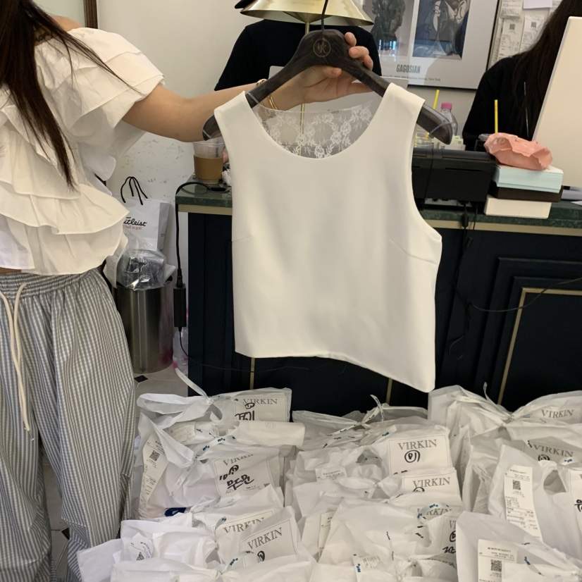 VIRKIN東大門實拍女裝新款人氣推薦真品熱賣吊帶背心蕾絲VIRKIN吊帶/背心