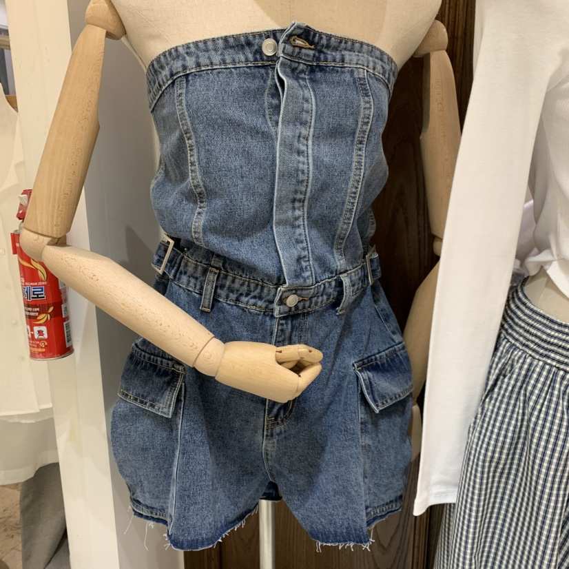 VIRKIN東大門直郵女裝新品人氣真品連體褲不含內搭口袋短款VIRKIN連體褲