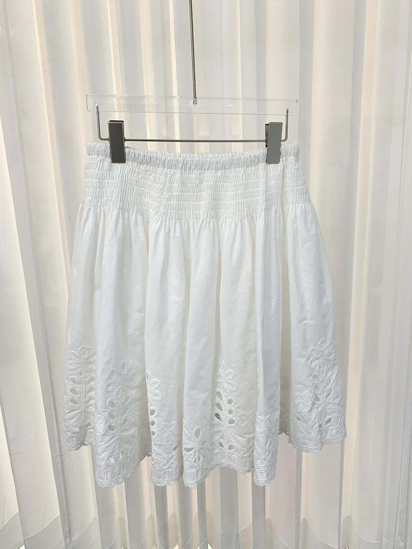 FABRIC東大門代購女裝新品推薦休閑26春夏半身裙中短裙刺繡FABRIC半身裙/中短裙