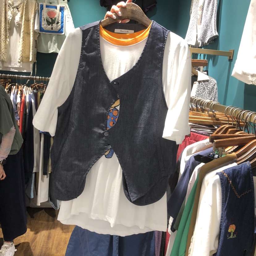 MERCI LINDA東大門代購女士新品推薦馬甲不含內搭亞麻布MERCI LINDA馬甲