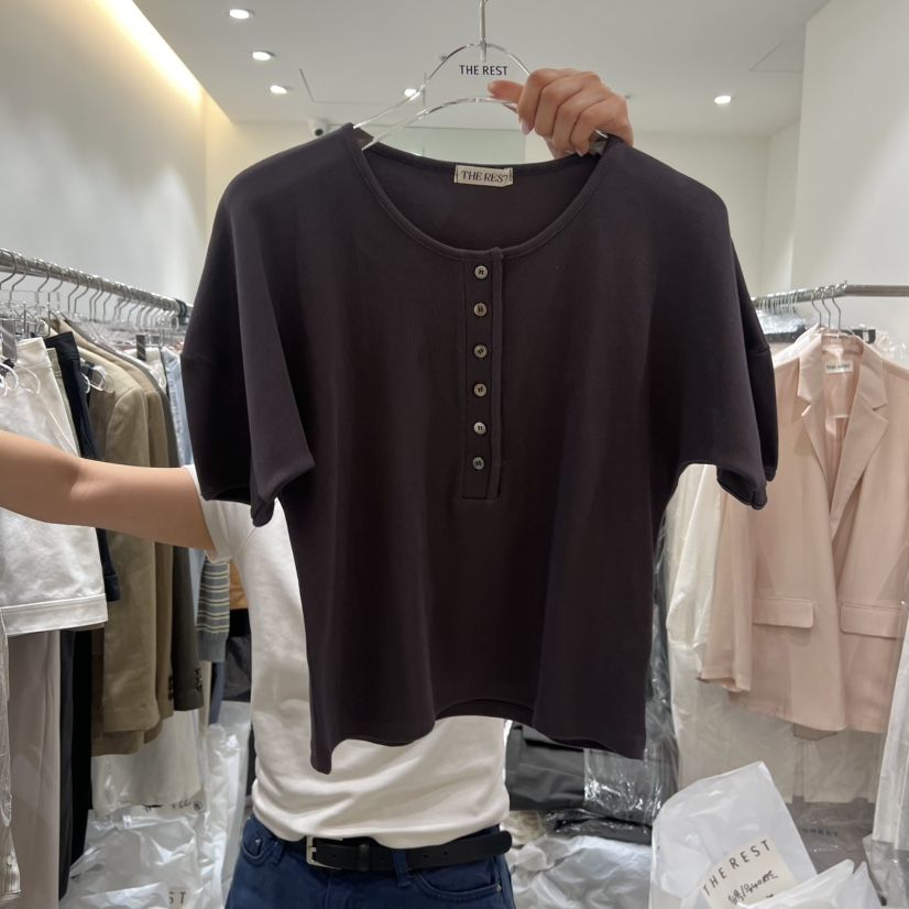 THE REST東大門實拍女士新品職業熱賣推薦時尚人氣休閑T恤THE REST/UNNOEUDT恤