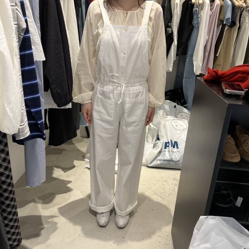 PLATE韓國直郵女士新品26春夏時尚熱賣休閑背帶褲不含內搭PLATE背帶褲