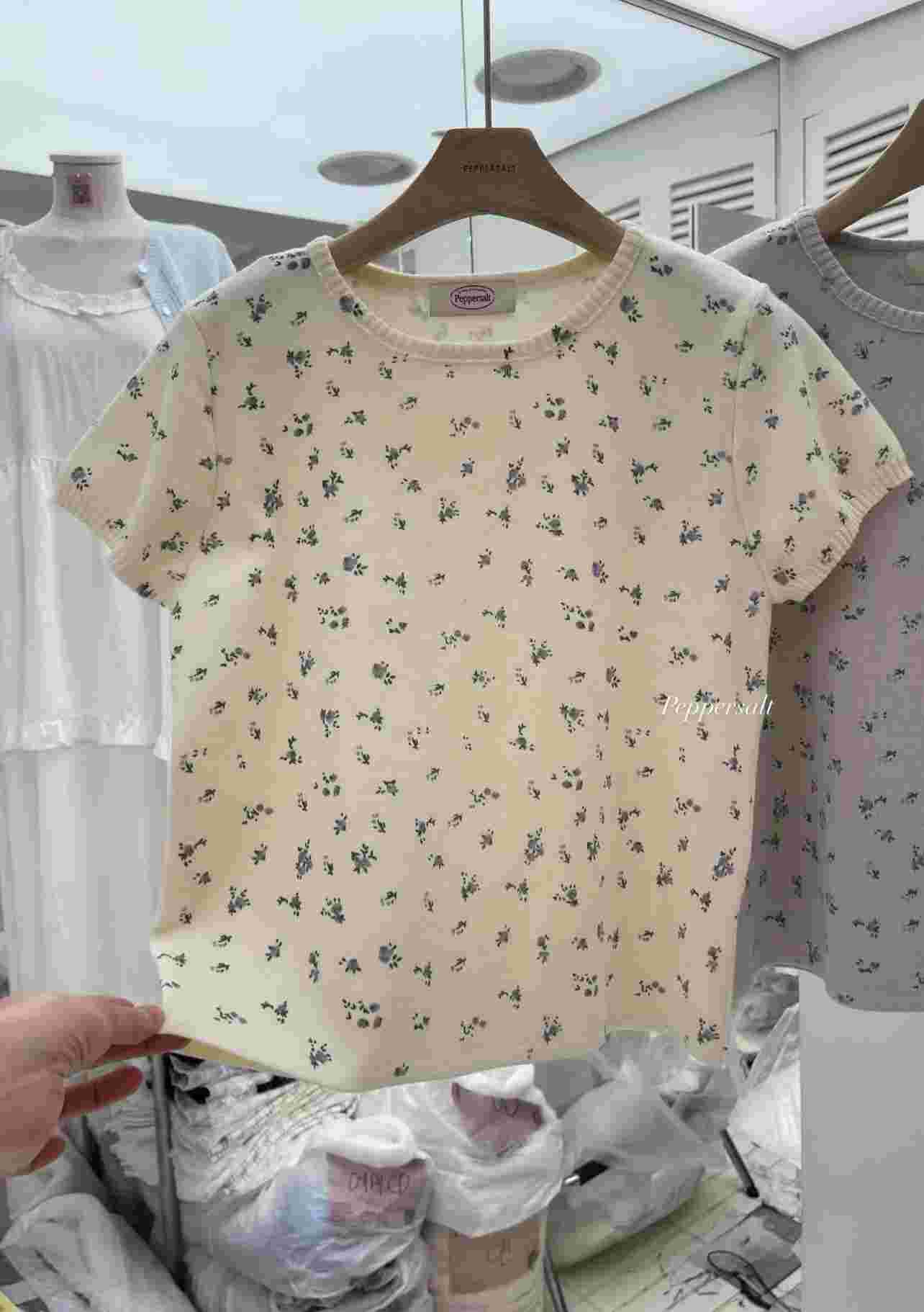 PEPPER 페페韓國代購女裝新品26春夏真品人氣職業T恤花朵PEPPER-SEOULT恤