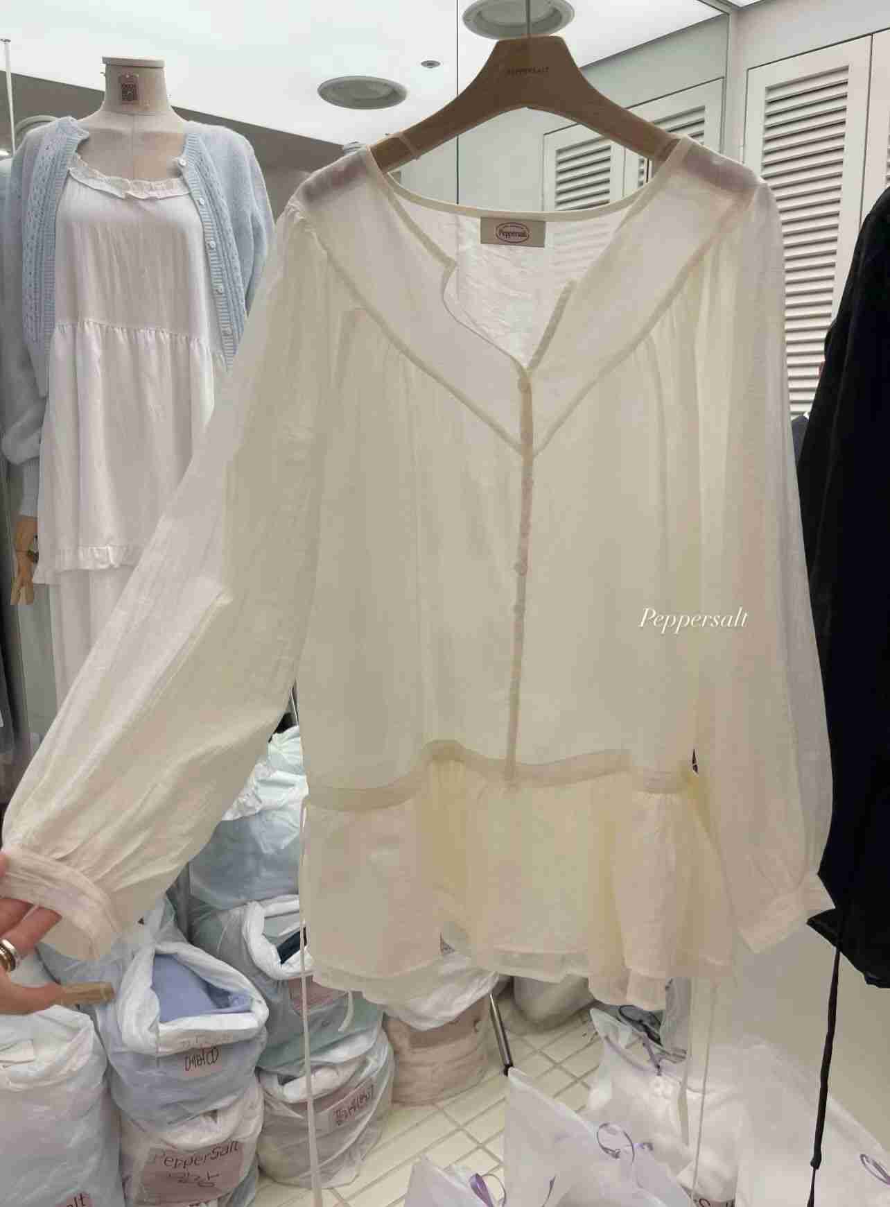 PEPPER 페페東大門代購女裝新品休閑熱賣26春夏襯衫蕾絲衫PEPPER-SEOUL襯衫/蕾絲衫