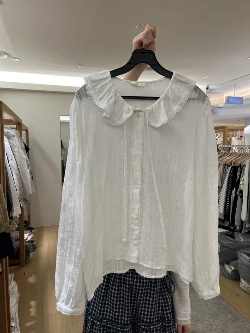 TIZZI韓國東大門直郵女士新品時尚熱賣26春夏人氣襯衫蕾絲衫TIZZI襯衫/蕾絲衫