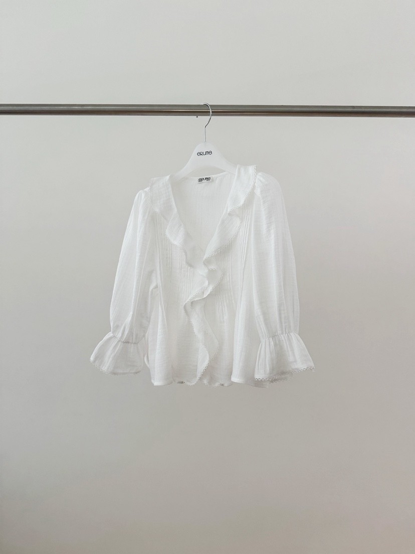 ERUME韓國直郵女士新款時尚26春夏休閑熱賣人氣襯衫蕾絲衫ERUME襯衫/蕾絲衫