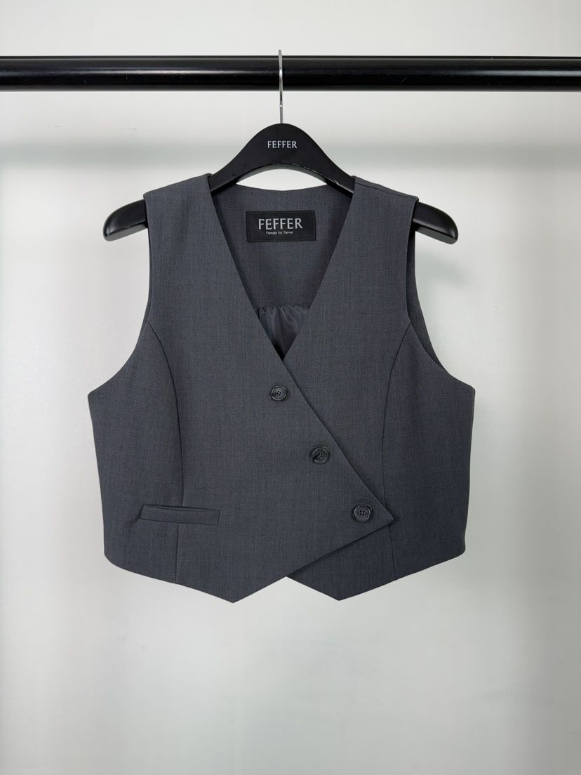 FEFFER韓國直郵女裝新品職業推薦休閑熱賣26春夏人氣馬甲FEFFER馬甲