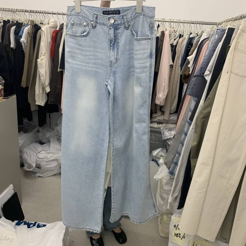 BREATHE韓國直郵實拍女士新品推薦熱賣職業時尚人氣牛仔褲BREATHE牛仔褲