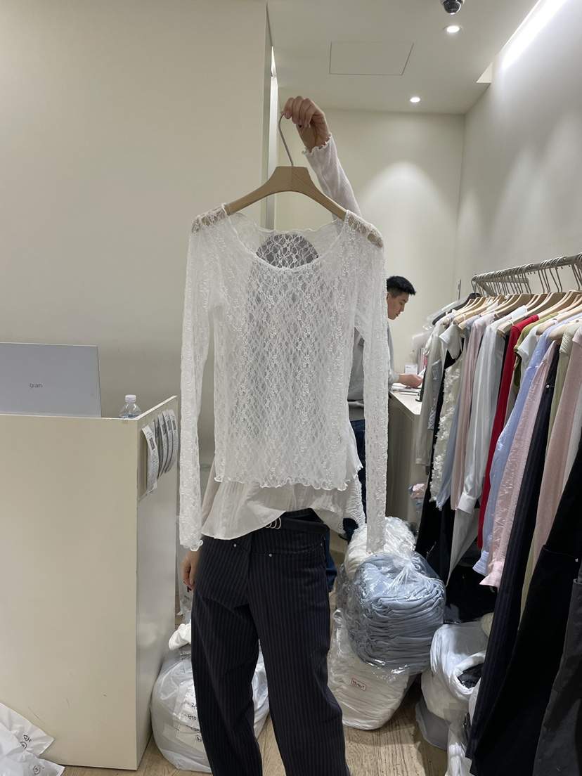 FLOWER-L韓國東大門直郵女裝新款職業人氣時尚襯衫蕾絲衫FLOWER-L襯衫/蕾絲衫