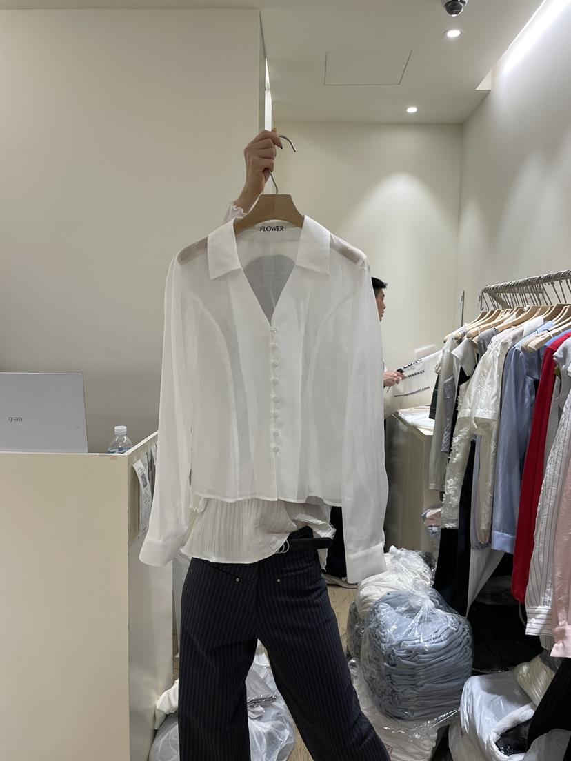 FLOWER-L韓國代購女士新款26春夏人氣熱賣推薦襯衫蕾絲衫FLOWER-L襯衫/蕾絲衫