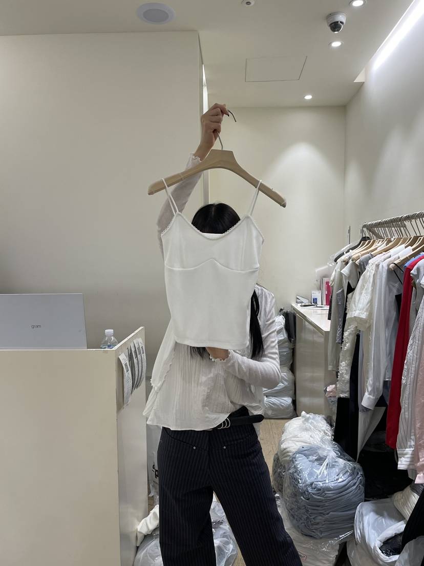 FLOWER-L韓國代購女士新款時尚職業休閑26春夏熱賣吊帶背心FLOWER-L吊帶/背心