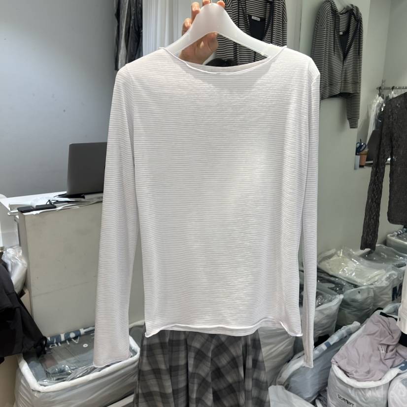 AUBE韓國東大門直郵女裝新款人氣熱賣推薦時尚長袖T恤兩面穿AUBE長袖T恤