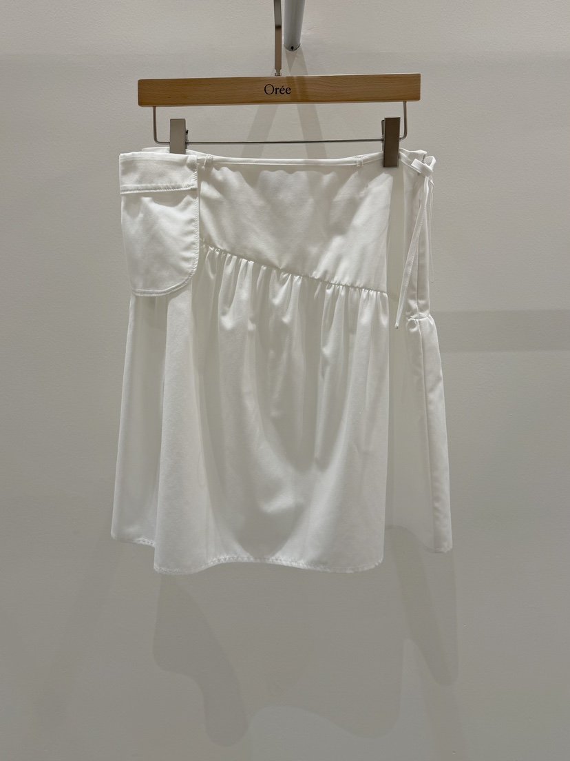 OREE韓國直郵女士新款人氣半身裙中短裙不對稱含腰包口袋OREE半身裙/中短裙