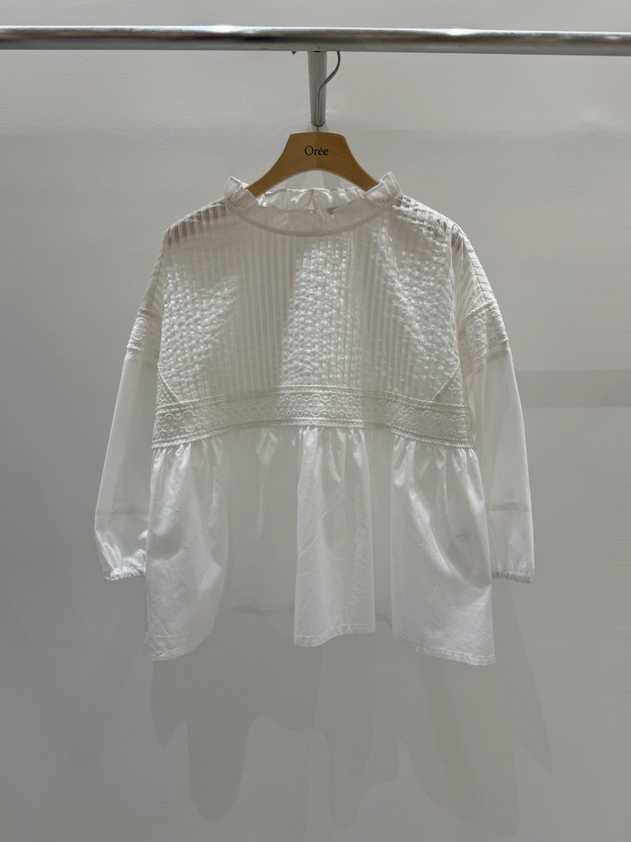 OREE韓國東大門代購女裝新款熱賣26春夏推薦職業襯衫蕾絲衫OREE襯衫/蕾絲衫