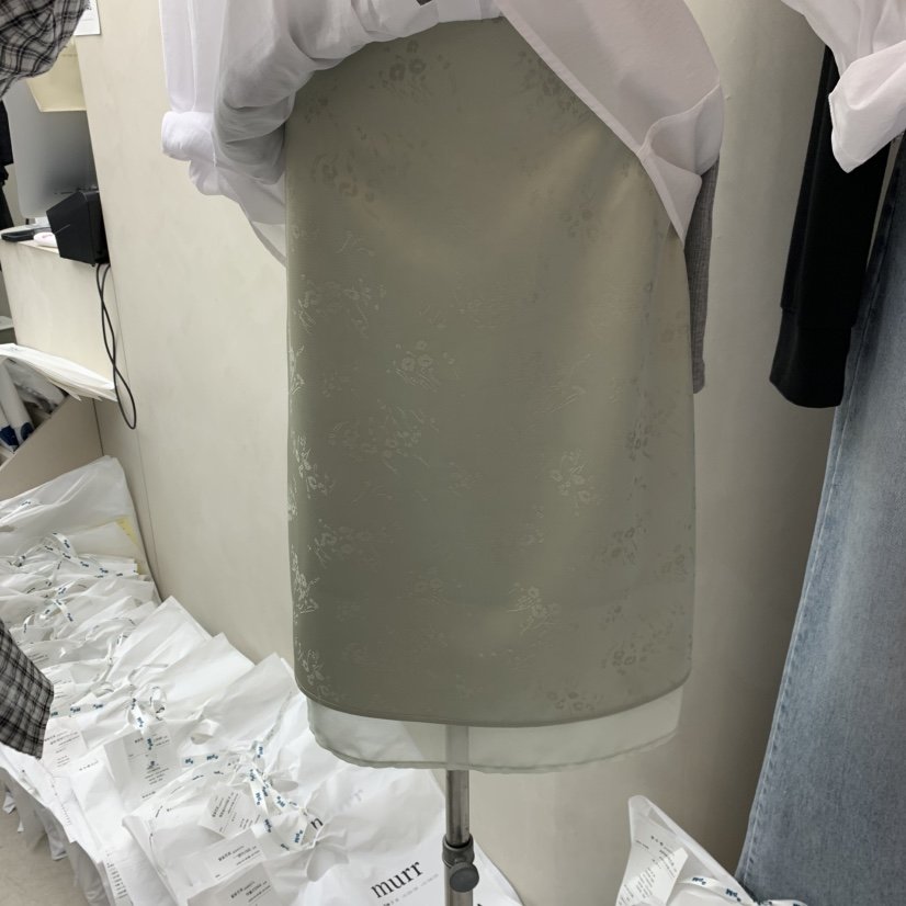 MURR韓國直郵實拍女裝新款職業休閑26春夏半身裙中短裙提花MURR半身裙/中短裙