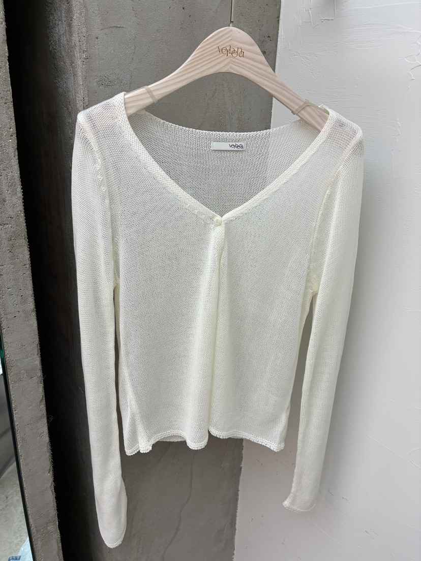 Verbena韓國直郵女裝新款人氣26春夏熱賣職業針織衫亞麻開衫Verbena針織衫