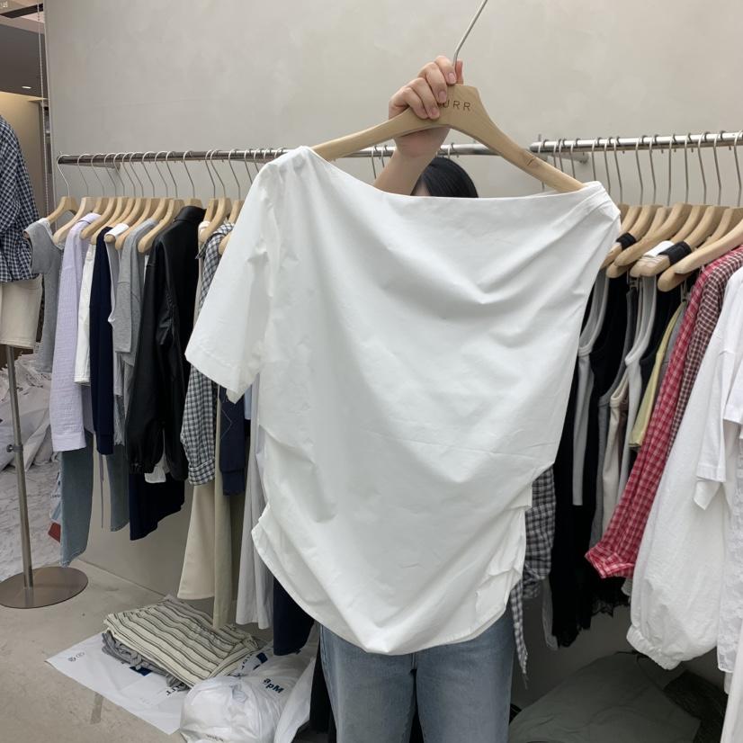 MURR韓國東大門代購女士新款職業熱賣時尚襯衫蕾絲衫不對稱MURR襯衫/蕾絲衫