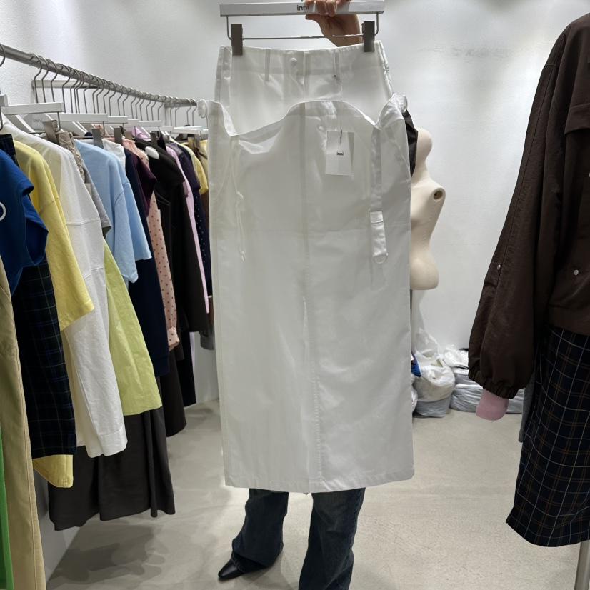 INNI韓國東大門代購女士新品休閑熱賣26春夏職業長裙系帶inni長裙