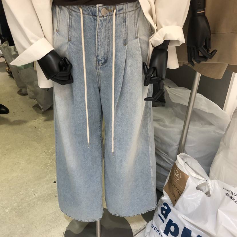 BANY ANCO韓國東大門代購女士新品休閑26春夏職業牛仔褲BANY ANCO牛仔褲