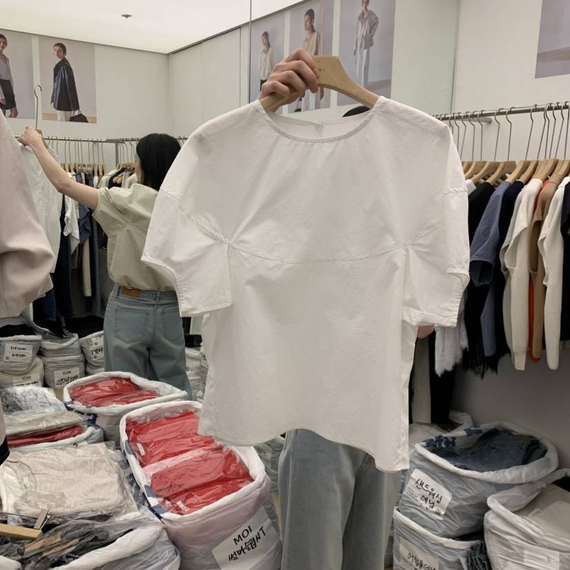 MOI-A韓國代購女士新款人氣休閑26春夏熱賣職業襯衫蕾絲衫MOI-A襯衫/蕾絲衫