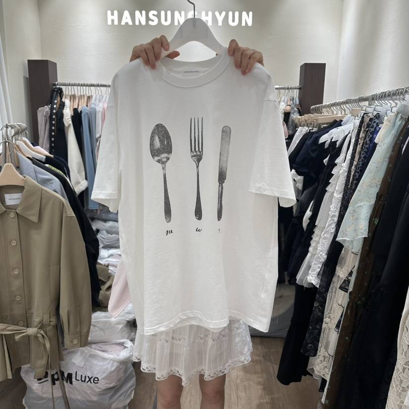 HANSUNGHYUN韓國直郵女裝新款人氣職業26春夏熱賣T恤純棉HANSUNGHYUNT恤