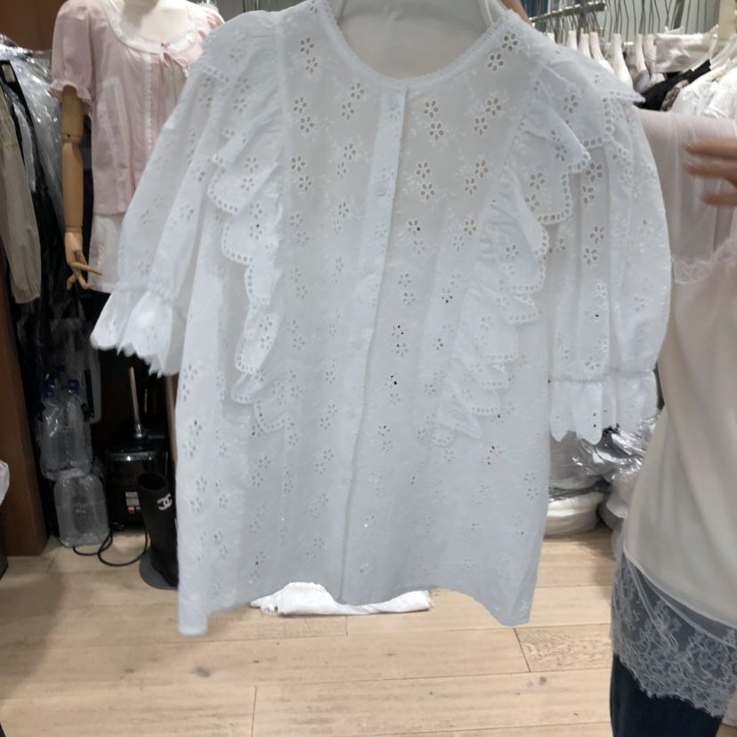 OGI韓國東大門代購女裝新品時尚休閑推薦職業熱賣襯衫蕾絲衫FLat OGI襯衫/蕾絲衫