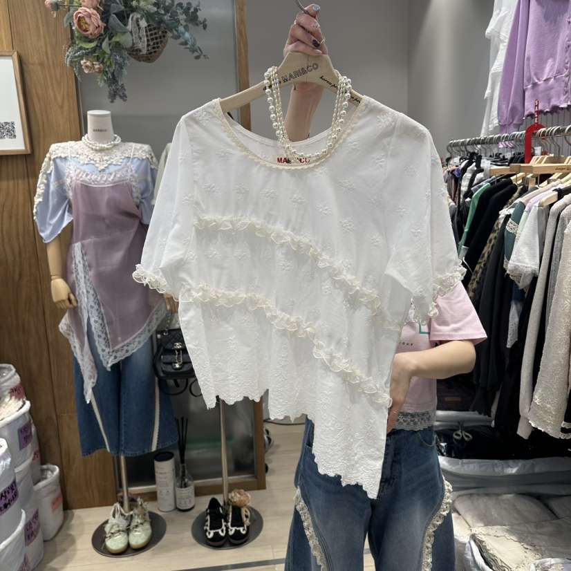 MARI CO韓國直郵實拍女士新款熱賣休閑職業推薦襯衫蕾絲衫MARI CO襯衫/蕾絲衫