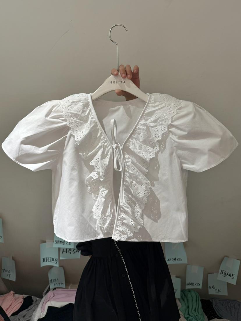 BELITA-L韓國直郵實拍女士新款推薦休閑時尚襯衫蕾絲衫豹紋BELITA-L襯衫/蕾絲衫