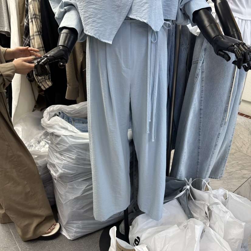 A-DEL韓國東大門直郵女裝新品26春夏人氣休閑休閑褲含腰帶A-DEL休閑褲