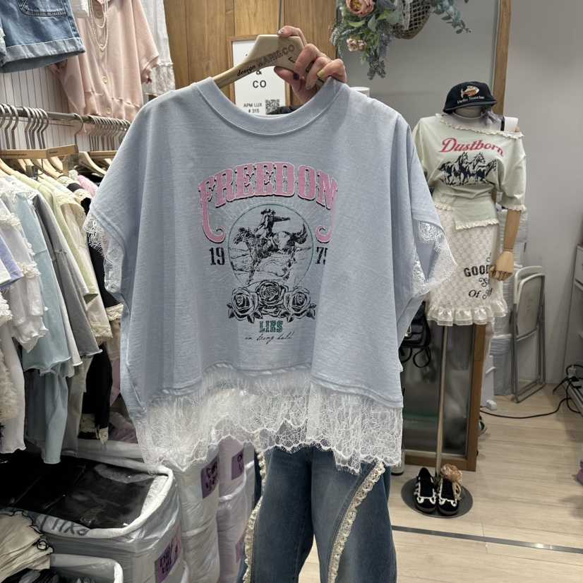 MARI CO韓國代購女士新款時尚人氣推薦休閑職業熱賣T恤復古MARI COT恤