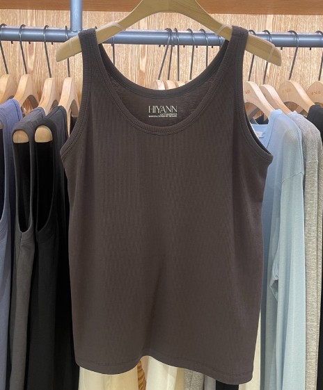 HI YANN韓國直郵實拍女裝新款26春夏休閑熱賣吊帶背心羅紋HI YANN吊帶/背心