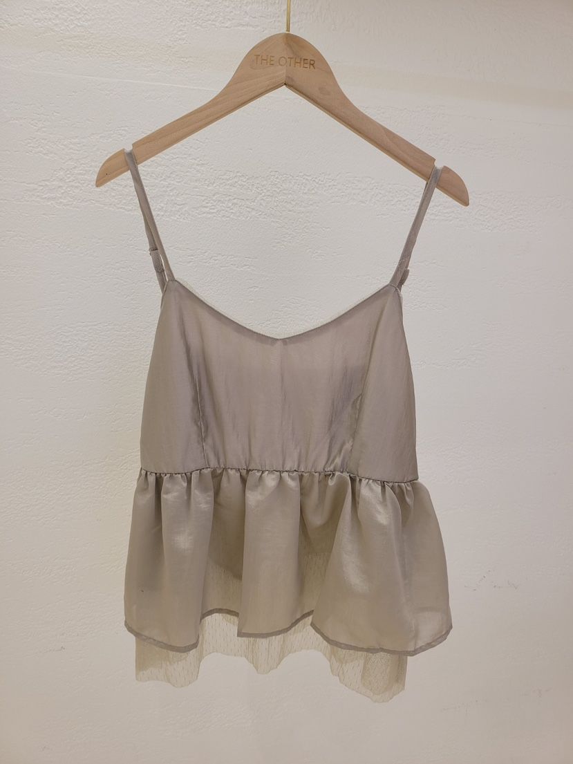 THE OTHER韓國東大門代購女裝新款推薦時尚吊帶背心緞面THE OTHER吊帶/背心