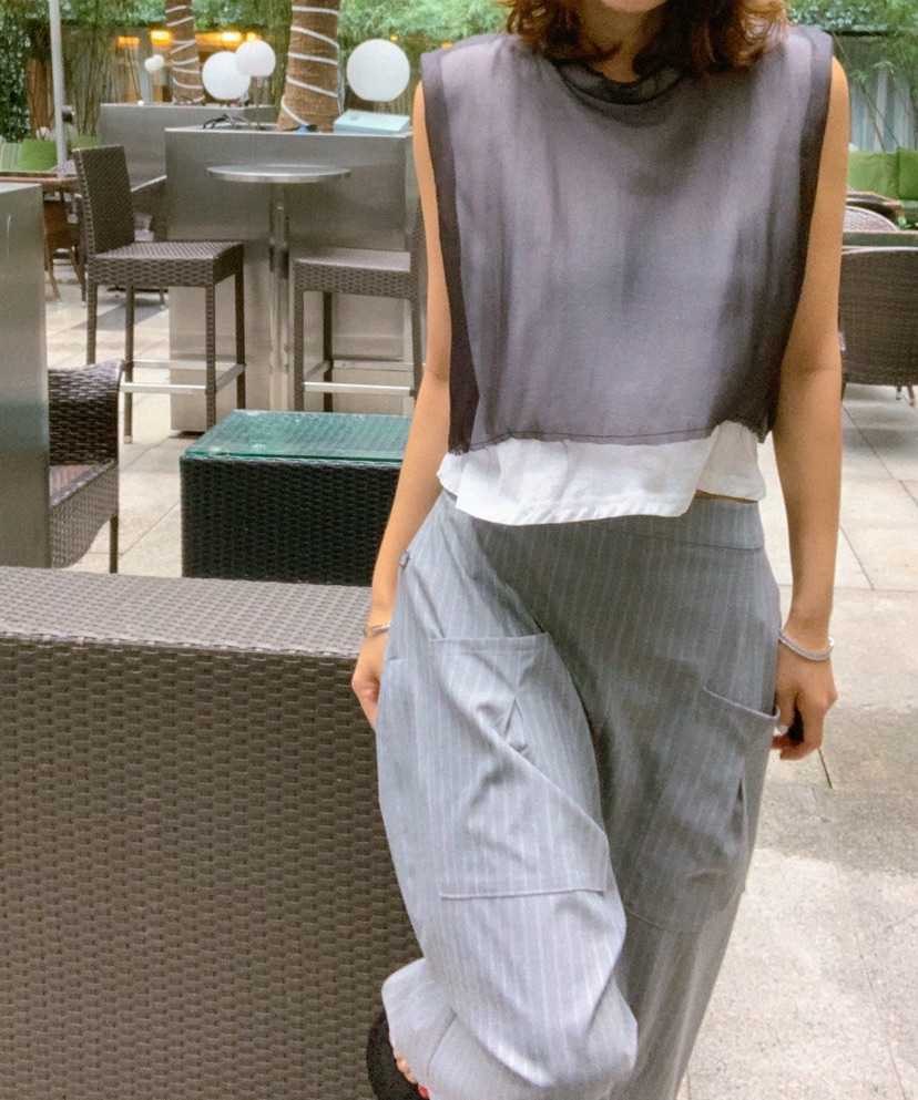 PARIS MATCH韓國東大門代購女裝新款休閑熱賣26春夏吊帶背心PARIS MATCH吊帶/背心