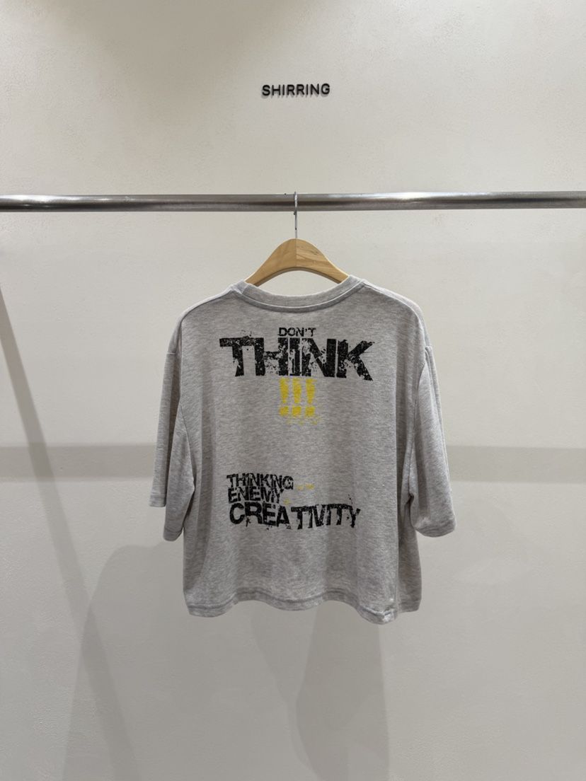 SHIRRING韓國東大門直郵女士新品職業時尚26春夏人氣休閑T恤SHIRRINGT恤