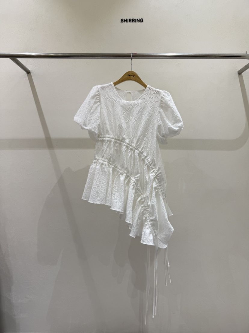 SHIRRING韓國代購女裝新款休閑26春夏職業人氣襯衫蕾絲衫SHIRRING襯衫/蕾絲衫