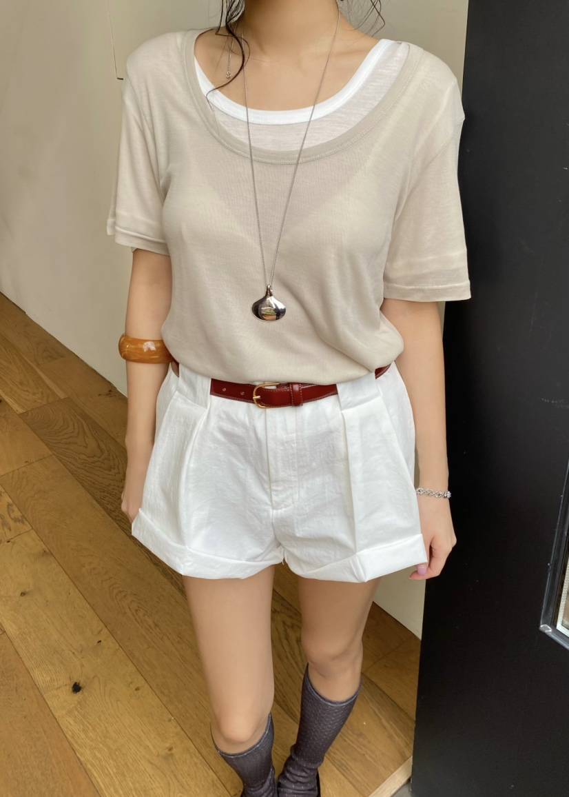 OUPPT韓國直郵實拍女裝新品休閑熱賣時尚職業26春夏人氣T恤OUPPTT恤