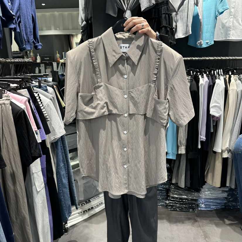 STAR-L韓國東大門代購女士新品26春夏人氣時尚襯衫蕾絲衫STAR-L襯衫/蕾絲衫