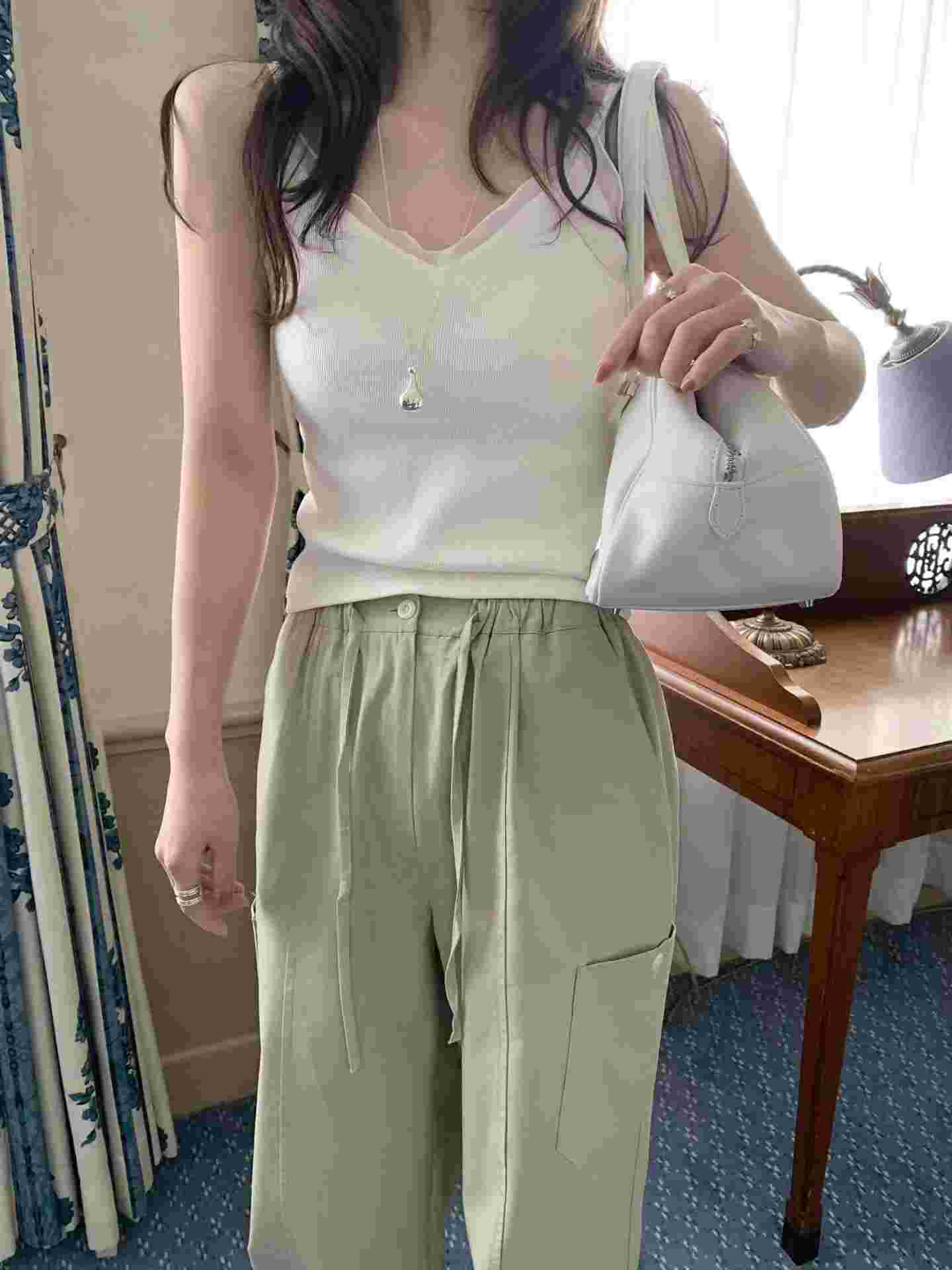 MELLOUNGE-멜라운지-T韓國東大門直郵女士新品26春夏吊帶背心雪紡MELLOUNGE-2件起吊帶/背心