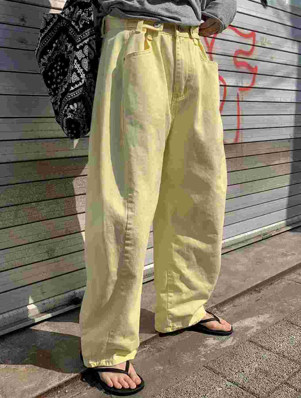 L V C韓國直郵實拍女裝新品熱賣休閑26春夏時尚推薦牛仔褲L_V_C牛仔褲