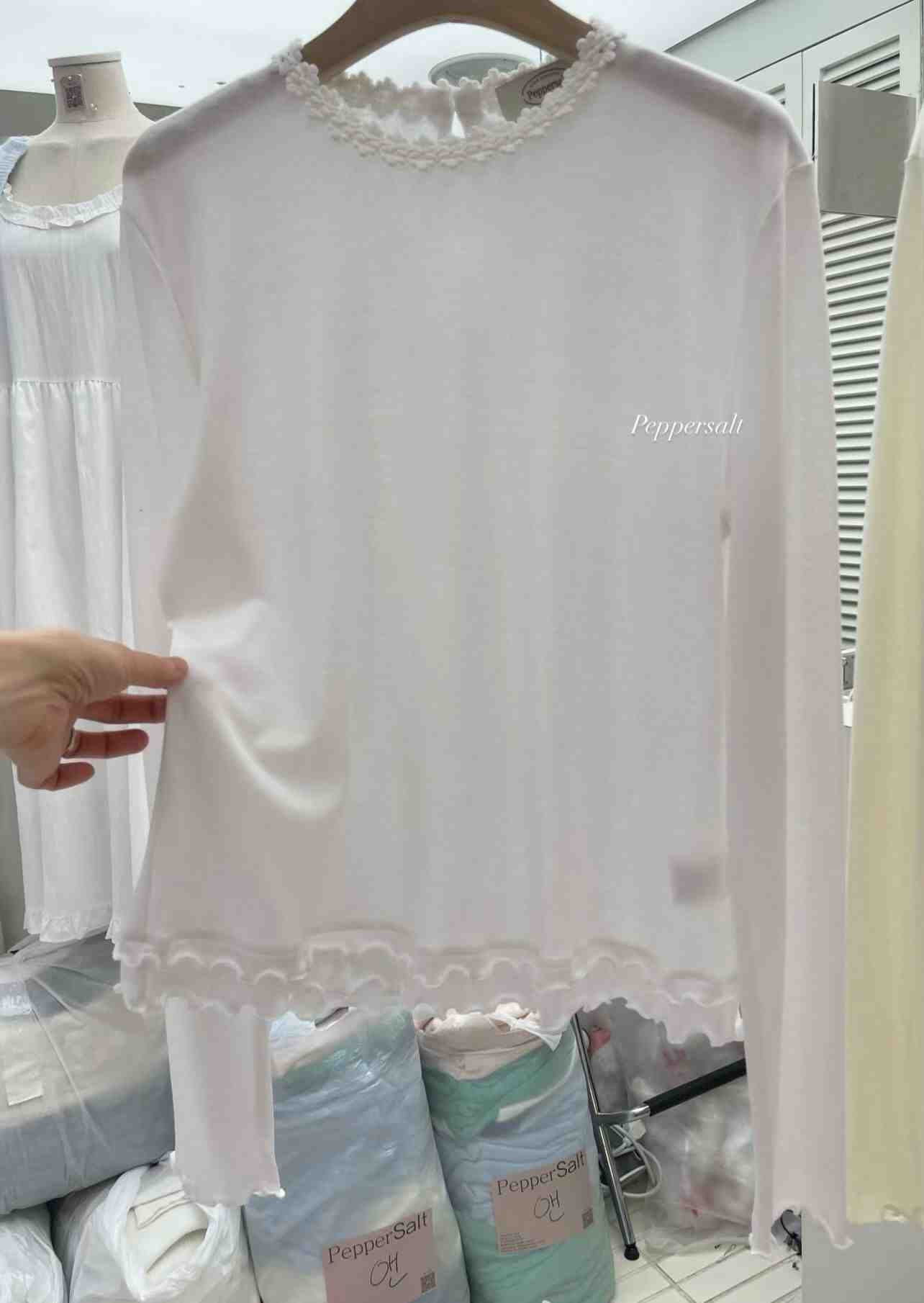 PEPPER 페페韓國直郵實拍女裝新品26春夏休閑職業長袖T恤PEPPER-SEOUL長袖T恤