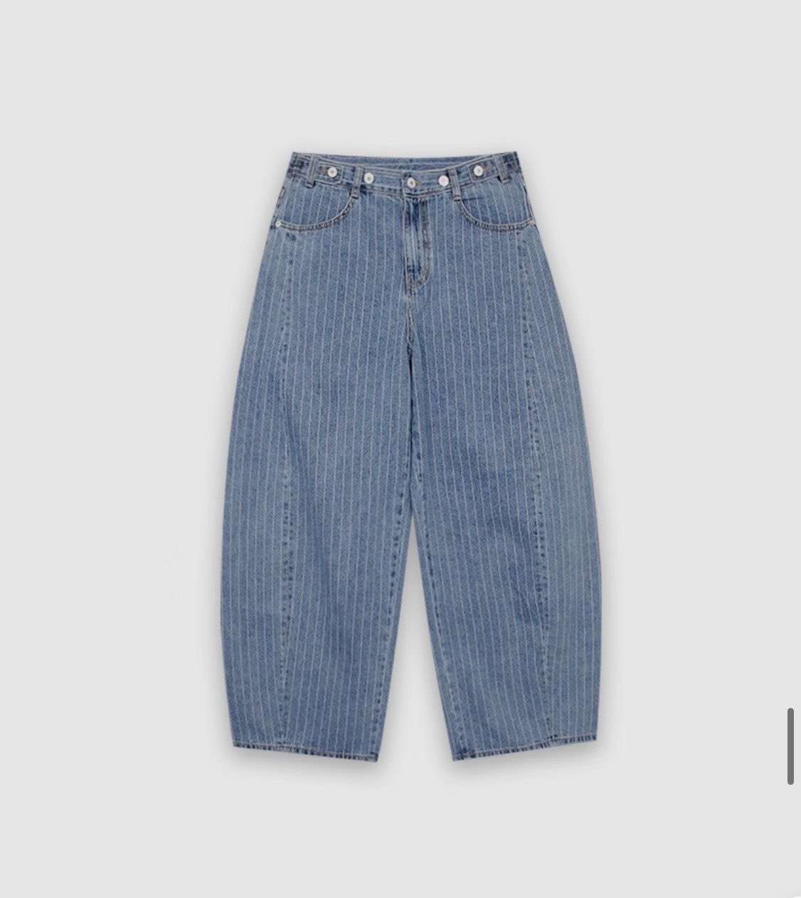 L V C韓國東大門直郵女裝新品熱賣推薦休閑職業牛仔褲條紋L_V_C牛仔褲