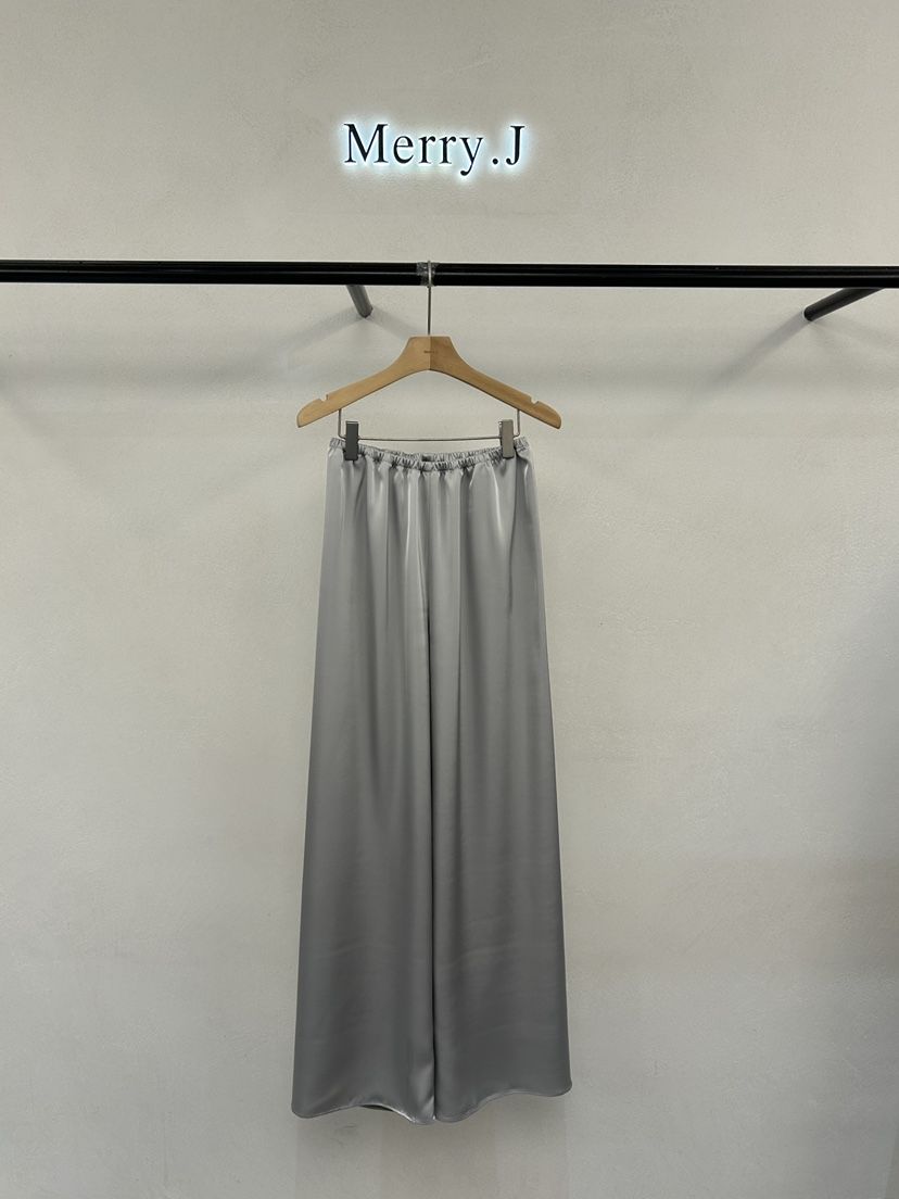 MERRY-J韓國東大門代購女士新品26春夏時尚休閑休閑褲緞面MERRY-J休閑褲