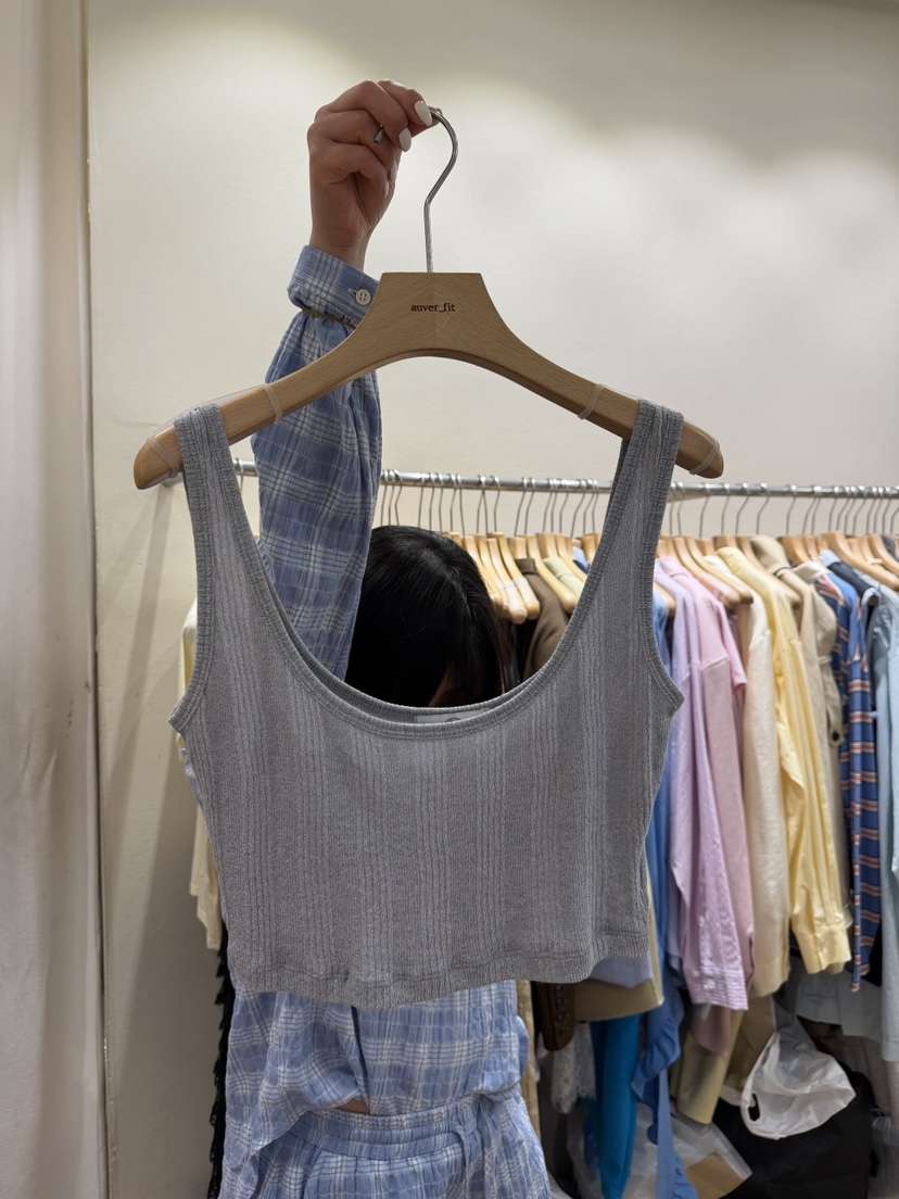 AUVERFIT韓國直郵實拍女裝新款職業26春夏熱賣吊帶背心羅紋AUVERFIT吊帶/背心