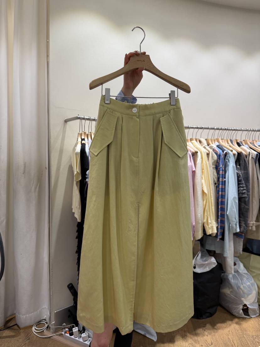 AUVERFIT韓國直郵實拍女士新品熱賣職業人氣推薦長裙亞麻布AUVERFIT長裙