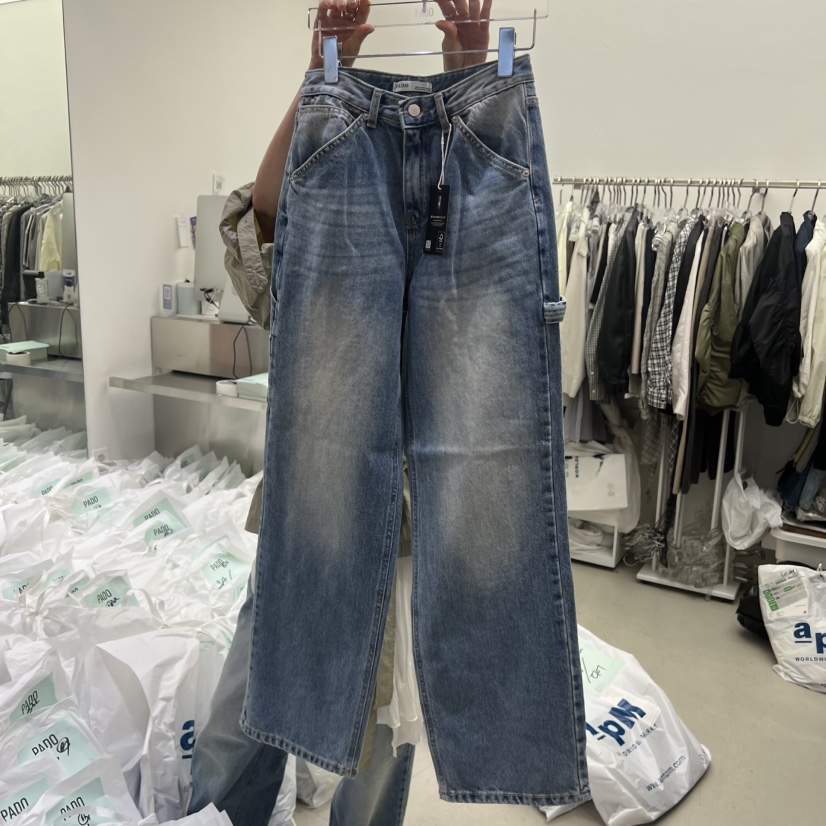 PADO韓國直郵女士新款職業熱賣推薦時尚26春夏牛仔褲復古PADO牛仔褲