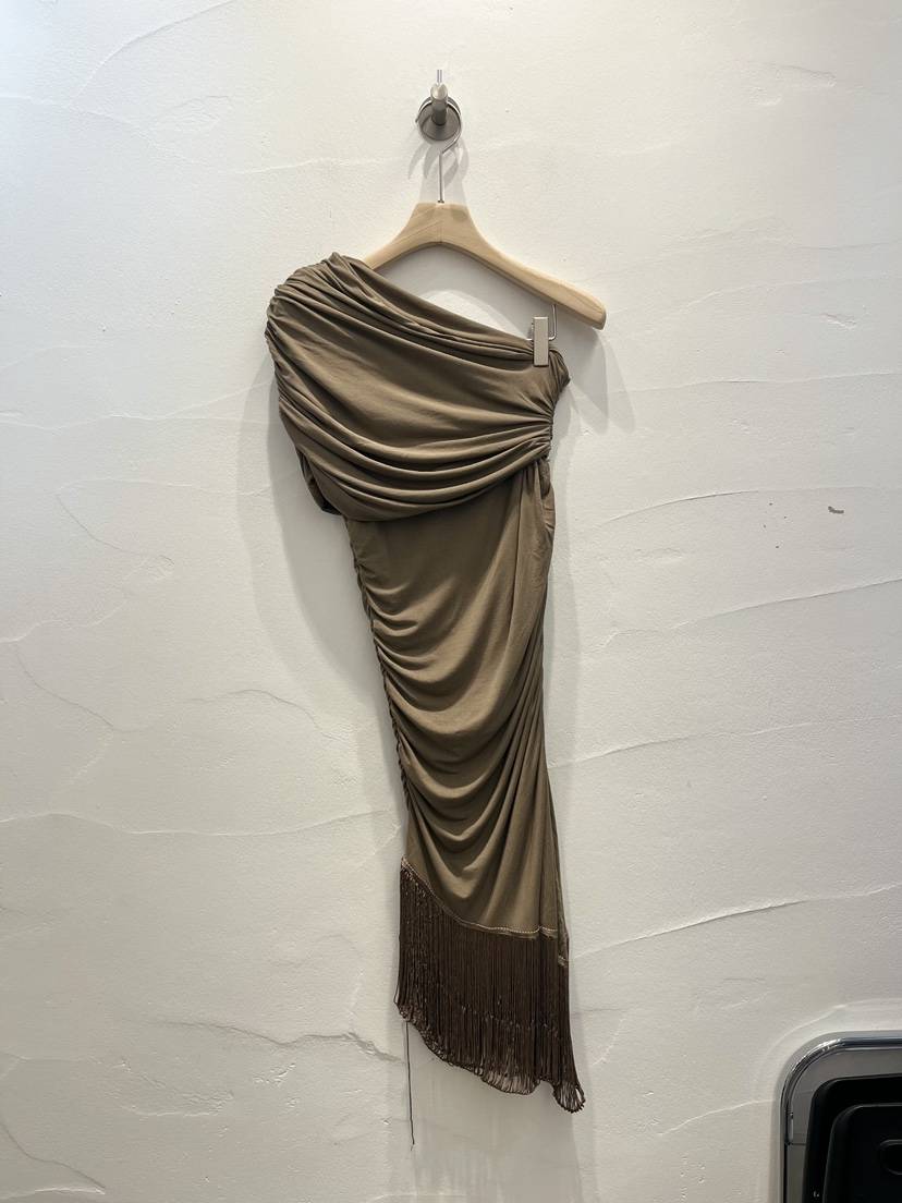 BROWN PAPER-S韓國直郵實拍女士新款26春夏連衣裙流蘇褶皺BROWN PAPER-S連衣裙