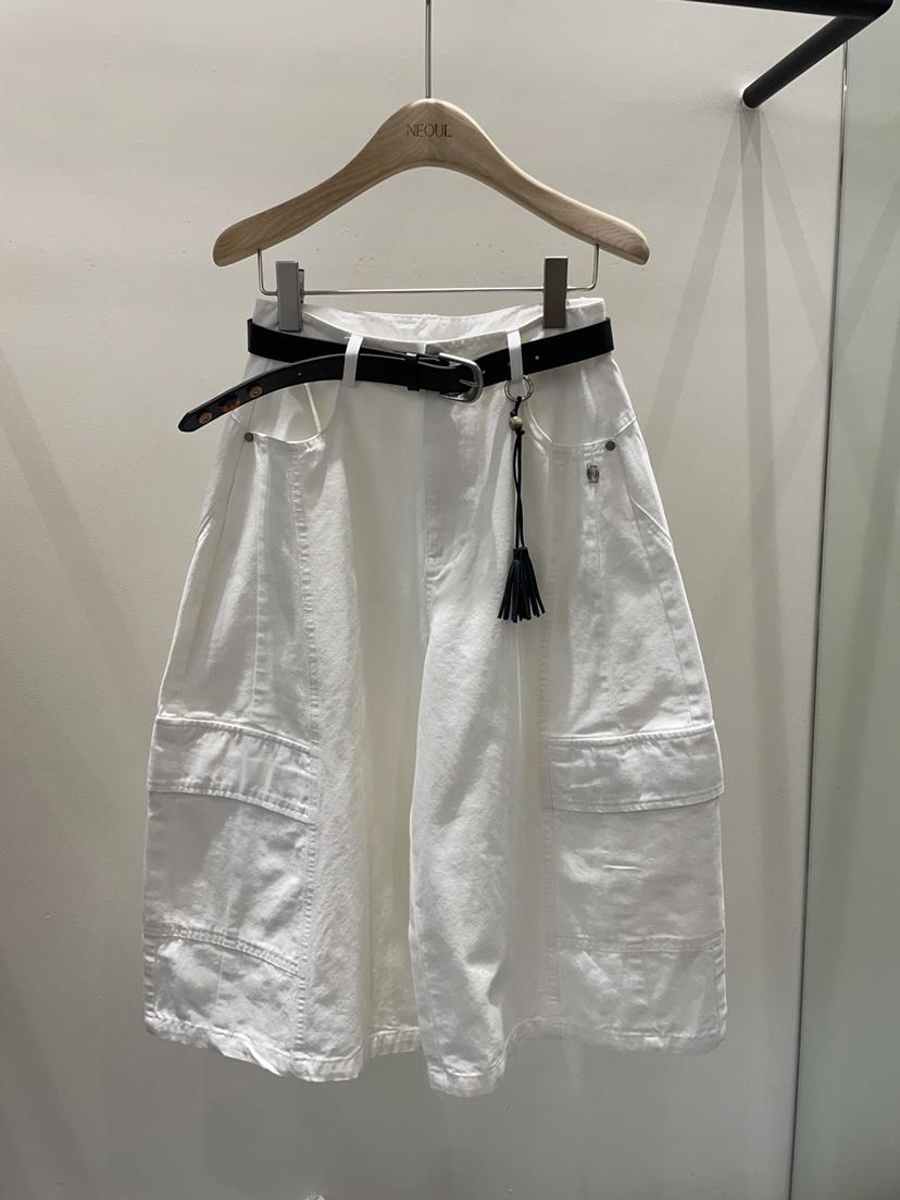 NEOUL韓國東大門直郵女裝新款熱賣人氣26春夏短褲不含腰帶NEOUL/ahin雙領標簽短褲