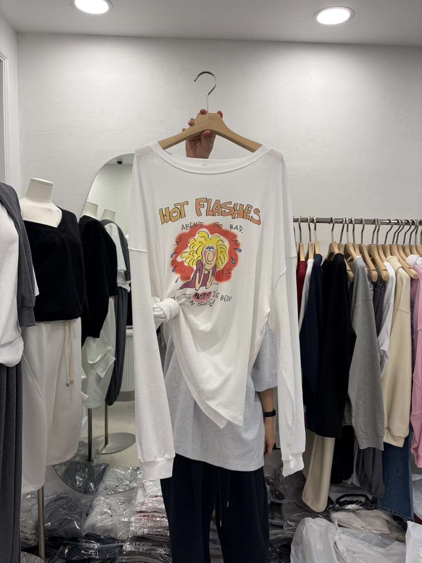 DELICATE韓國東大門直郵女裝新款推薦休閑熱賣人氣長袖T恤DELICATE長袖T恤